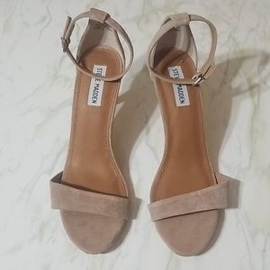 Steve Madden Fantsie Tan Suede Women's Heels 9.5